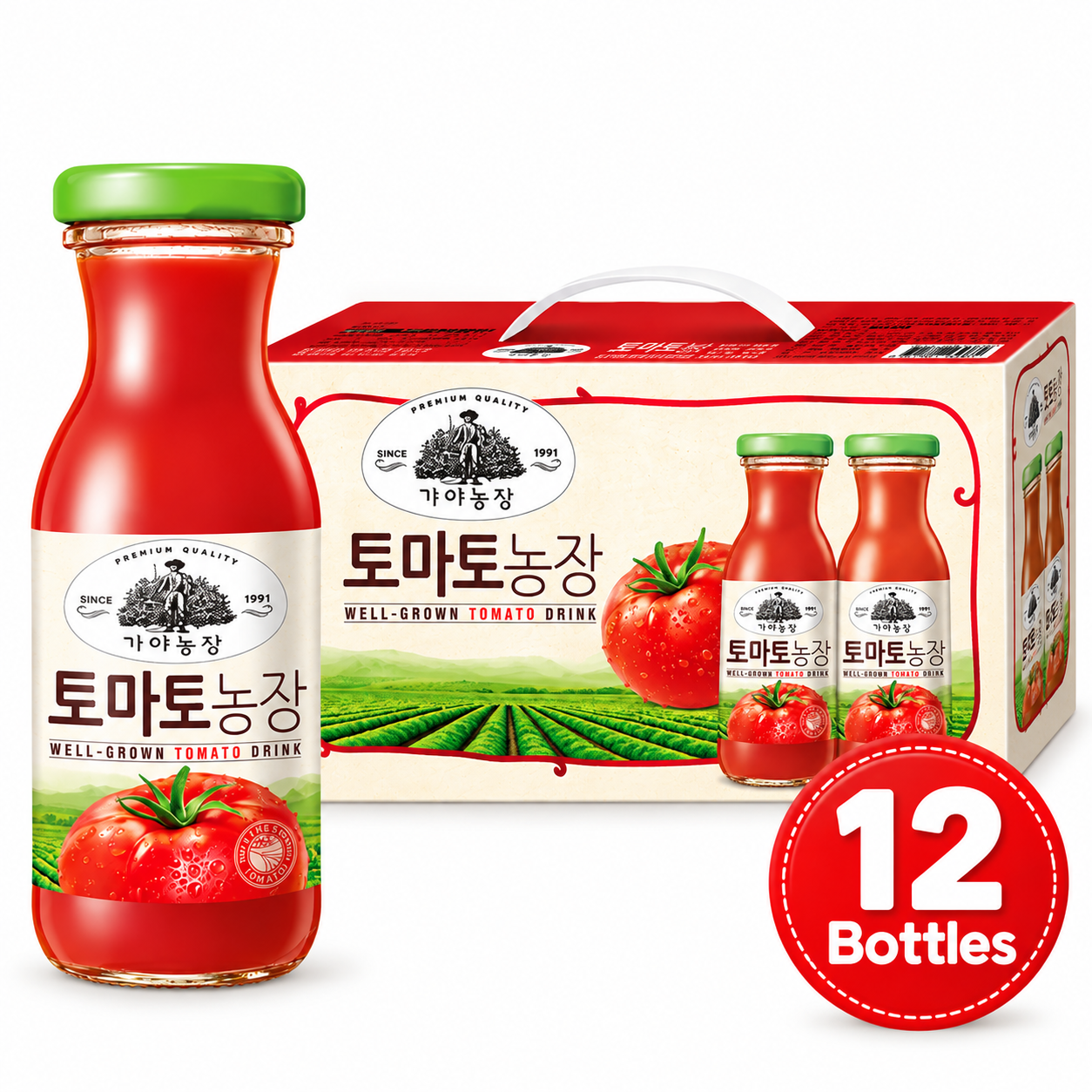 [Woongjin] Gaya Farm Juice 180ml (Tomato / Carrot / Peach / Pear/Pomegranate) 웅진 가야농장 주스 180ml
