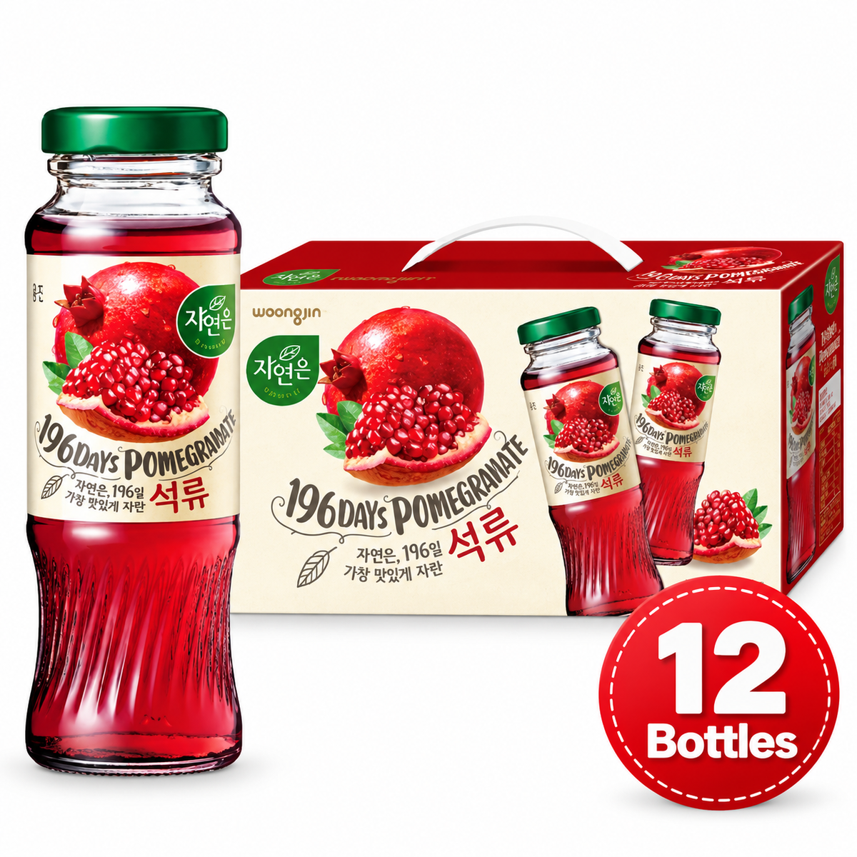 [Woongjin] Gaya Farm Juice 180ml (Tomato / Carrot / Peach / Pear/Pomegranate) 웅진 가야농장 주스 180ml