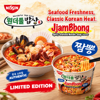 [Nissin] Wonderful Bapsang JjamBbong Big Cup 108g / Spicy Seafood Noodle Soup Ramen