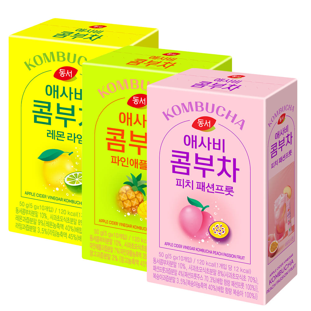 [DS] Apple Cider Vinegar Kombucha Lemon Lime 5gx10stick 동서 애사비 콤부차 레몬라임 5g*10