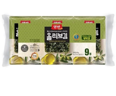 Olive Oil Seasoned Seaweed - 양반김 도시락김 올리브유- 9단