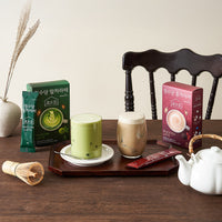 [Aroma Ville] Cheongsudang Matcha Latte 144g/Black Tea Latte (18g × 8 sticks) 아로마빌레 청수당 말차라떼/홍차라떼 144g(18g × 8스틱)