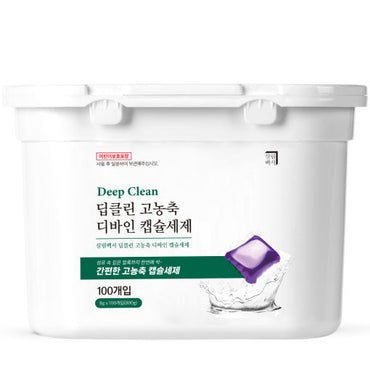 [Sallim Baekseo] Deep Clean concentrated capsule Detergent (8g*100pc) 딥클린 디바인 고농축 캡슐세제 ( 8g*100pc)