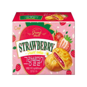 CW Grangshell Strawberry Cream Cookie 97.5g(5pcs) 청우 그랑쉘 딸기 97.5g(5개입)