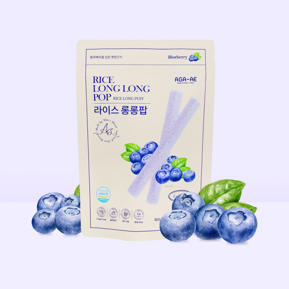 [AGA-AE][Bayby Snack] First Healthy Puffed Long-Shaped Rice Snack for Babies 20g 아가애 라이스 롱롱팝 20g