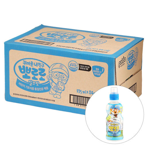 [Carton Deal] Pororo Drink 235mlx24Bottle (Blueberry / Milk / Shine Muscat / Apple / Strawberry / Peach)