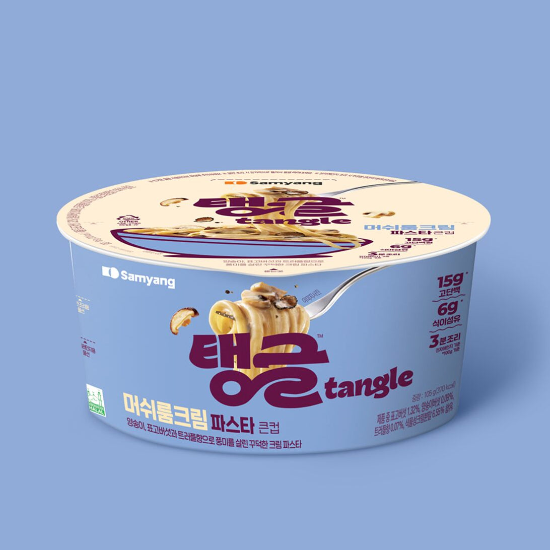[Samyang] Tangle Mushroom Cream Protein Pasta Bowl 105g / 삼양 탱글 머쉬룸크림파스타 컵 105g