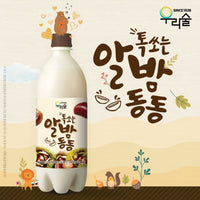[Woorisul] Chestnut Makgeolli Rice Wine 750ml(Alc 6%) / 우리술 톡쏘는 알밤동동 막걸리 750ml (Alc 6%)