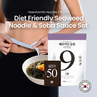 [Haechomiin] SEAWEED NOODLES With Soba/Bibim Sauce / 9Kcal Low-Calories Vegan