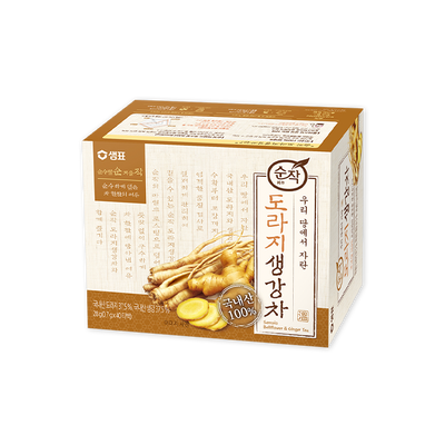 Sempio Bellflower & Ginger Tea 0.7gx40t/샘표 순작 도라지 생강차 0.7gx40티백