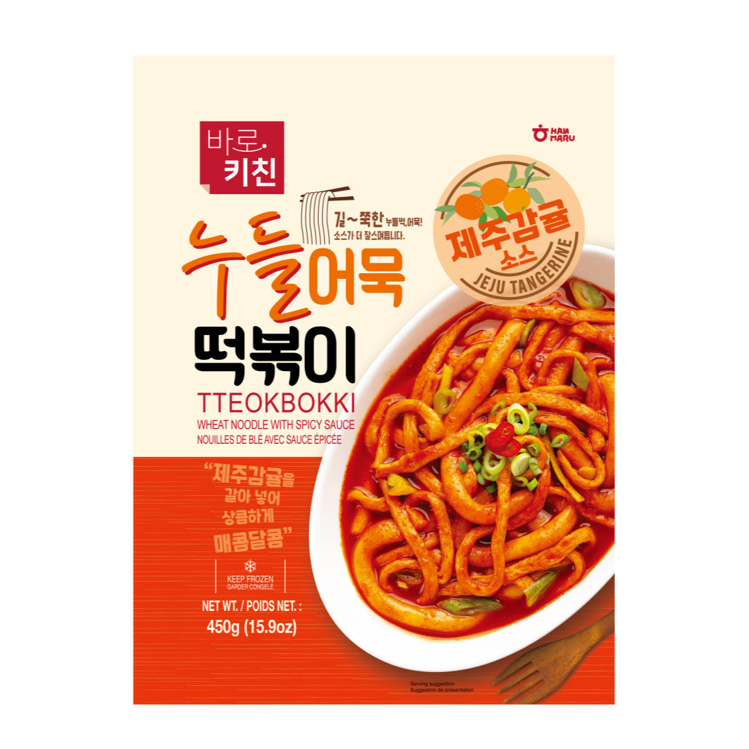 HMR Wheat Noodle with Spicy Sauce Fishcake Tteokbokki 450g / 바로키친 누들어묵 떡뽁이 450g