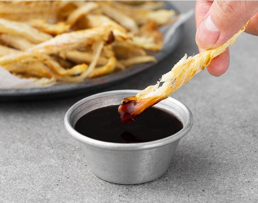 [GOMGOM]Korean Roasted Dried Pollock Strips with Sauce 240g 곰곰 먹태채 소스 세트 240g