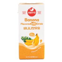 [Seoul Milk] Sterilized Milk Banana Flavored 190ml*6Packs / 서울우유 바나나맛 190ml*6개