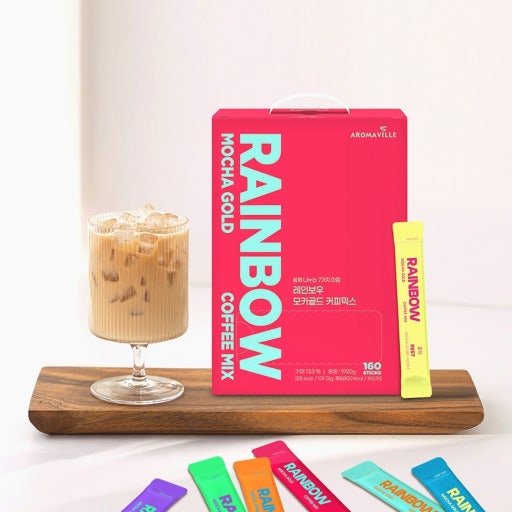 [Aroma Ville] Rainbow Mocha Gold Coffee Mix (12gx100sticks) 아로마빌 레인보우 모카골드 커피믹스 (12gx100개입)