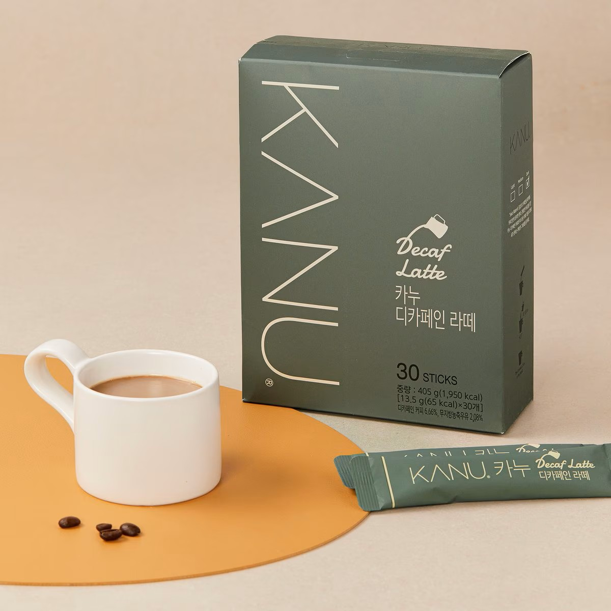 [Maxim] Kanu Decaffeine Latte Coffee 30 Sticks / 카누 디카페인라떼 30입