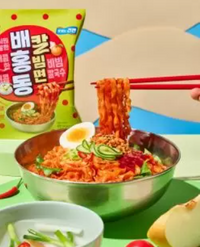 Nongshim Baehongdong Cold Bibim Noodles pack 128gx4ea/ 농심 배홍동 칼빔면 팩 128gx4개입입