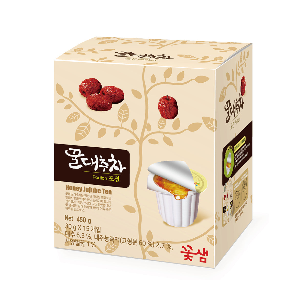 Kotsam Honey Jujube Liquid Tea 30g x 15 T/꽃샘 꿀대추차 액상 30g X 15개입