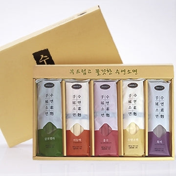 [Eunsung] Gift Set with 5 packs of Handmade Noodle 750g/1.5kg/2kg 은성식품 선물세트 수연소면 5종 750g/1.5kg/2kg