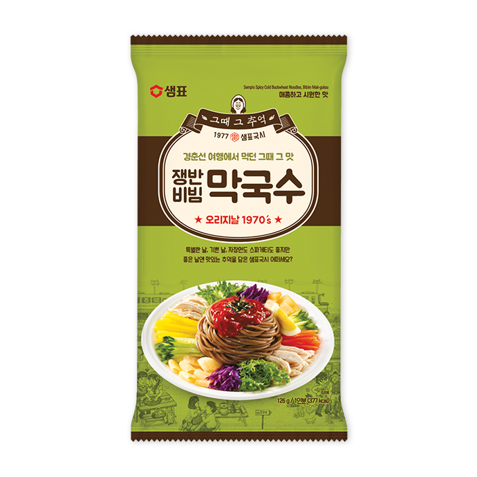 Instant Buckwheat Noodles, Hot&Spicy Flavor 샘표 쟁반비빔 막국수 141g