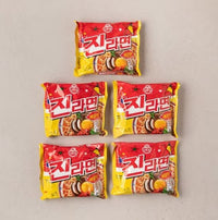 Ottogi Jin Noodle Spicy taste pack 120gx5ea/오뚜기 진라면 매운맛 멀티 120gx5개입