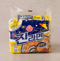 Ottogi Jin Noodle Mild taste pack 120gx5ea/오뚜기 진라면 순한맛 멀티 120gx5개입