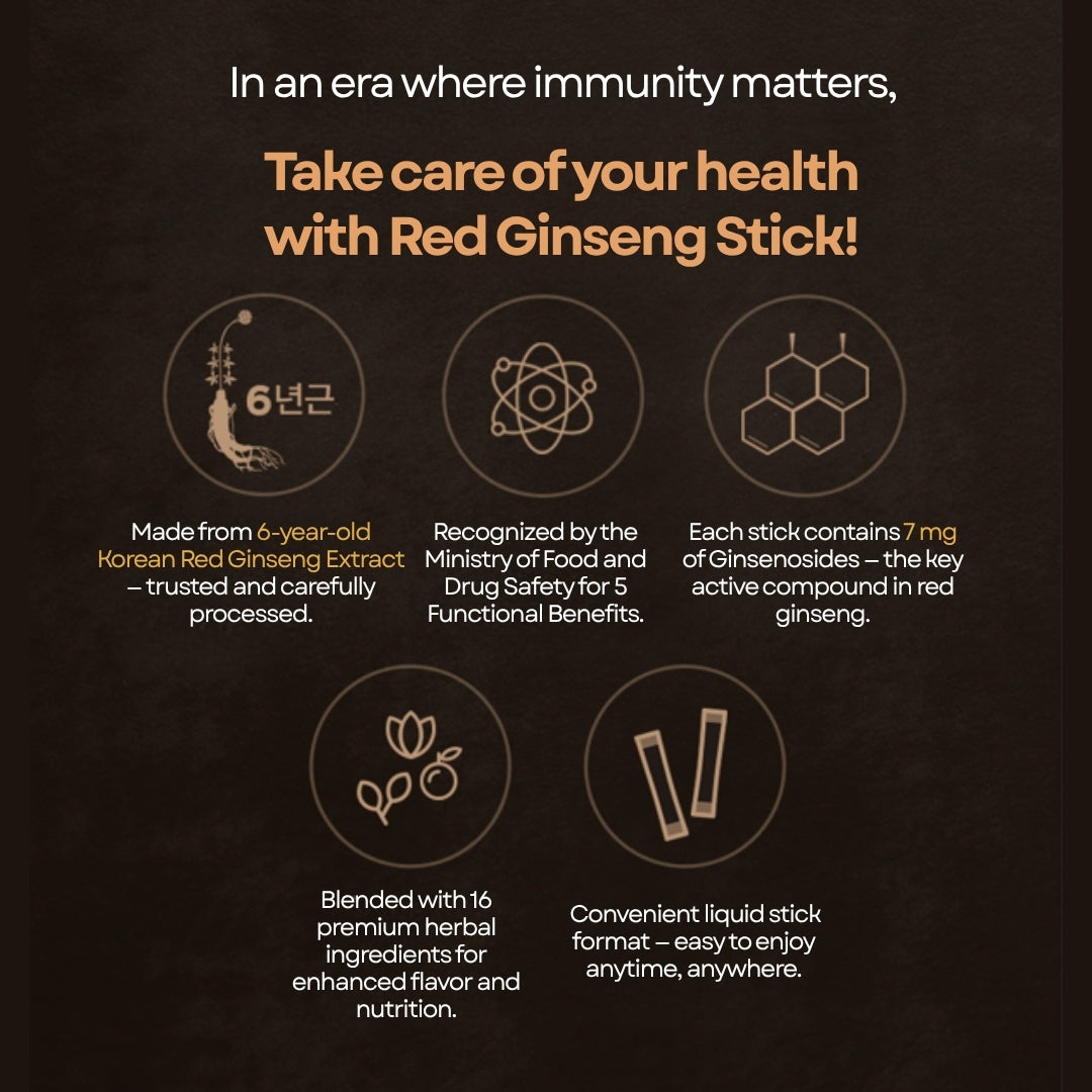 [CHUNHO N CARE] Red Ginseng Stick 本 1 Box (10g*30Sticks) / 천호엔케어 홍삼스틱본 1박스(30포)