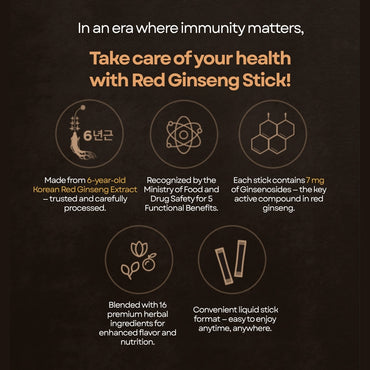 [CHUNHO N CARE] Red Ginseng Stick 本 1 Box (10g*30Sticks) / 천호엔케어 홍삼스틱본 1박스(30포)