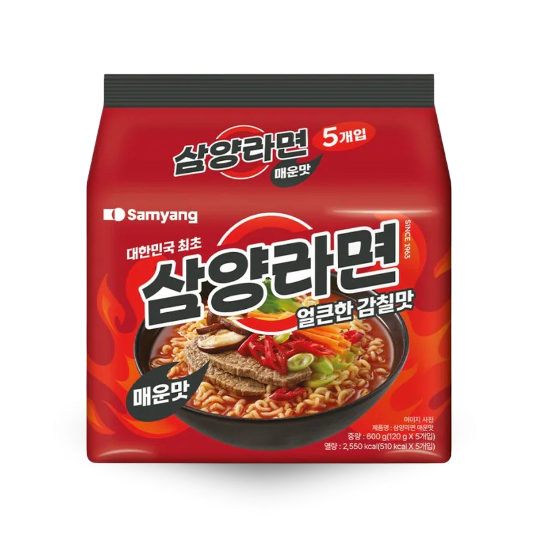 [Samyang] Samyang Ramen Spicy Multi Pack (120g x 5ea) / 삼양라면 매운맛 멀티팩 (120gx5개입)