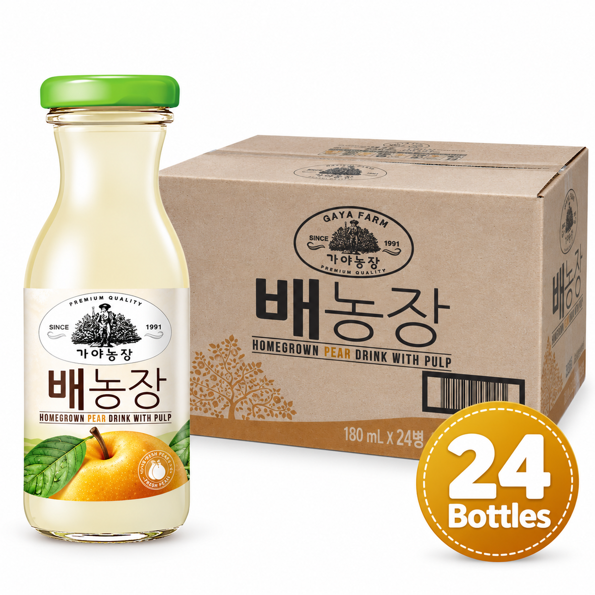 [Woongjin] Gaya Farm Juice 180ml (Tomato / Carrot / Peach / Pear/Pomegranate) 웅진 가야농장 주스 180ml