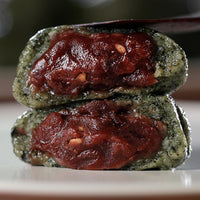 [Sirujoa] Unhardened Ramie Leaf Red Bean Pounded Rice Cake (10pcs,500g) / 시루조아 모시팥 절구떡 10개입 500g