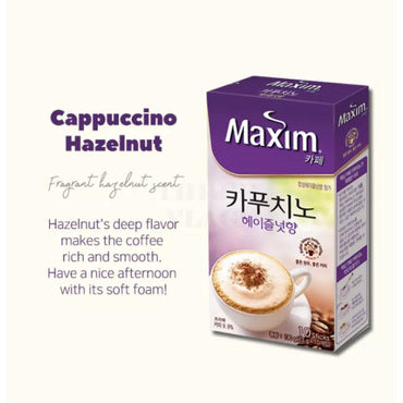[Maxim] Maxim Cafe Cappuccino Hazelnut Coffee 10T / 동서 맥심 카페 카푸치노 헤이즐넛 10T