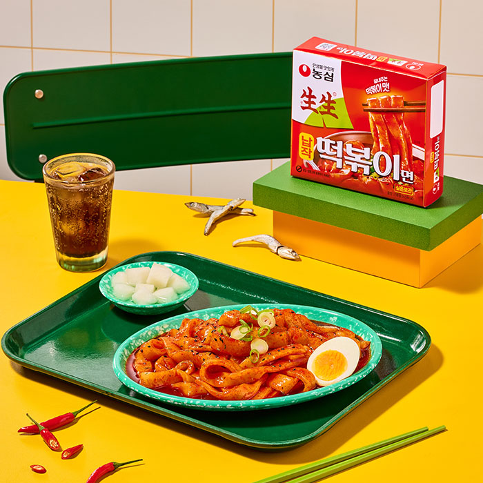 [Nongshim] Saengsaeng Flat Tteokbokki Noodles 258G / 농심 생생납작떡볶이면 258G