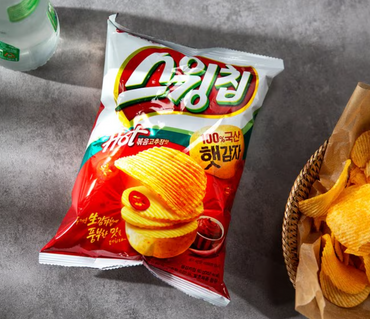 Orion Swing Chip Gochujang Stir-fried Flavor 60g Spicy Korean Potato Chips/ 오리온 스윙칩 볶음 고추장맛 60g