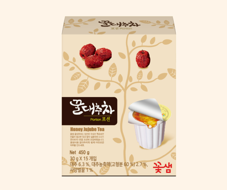 Kotsam Honey Jujube Liquid Tea 30g x 15 T/꽃샘 꿀대추차 액상 30g X 15개입