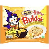 [Samyang] Quatro Cheese Buldak Hot Chicken Ramen Multi (145g x 4p) / 삼양 4가지치즈 불닭볶음면 (145g x 4p)