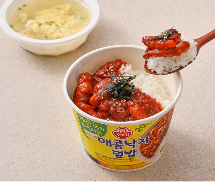 [Ottogi] Spicy Octopus Rice Bowl 285g /오뚜기 매콤 낙지 덮밥 컵밥 285g