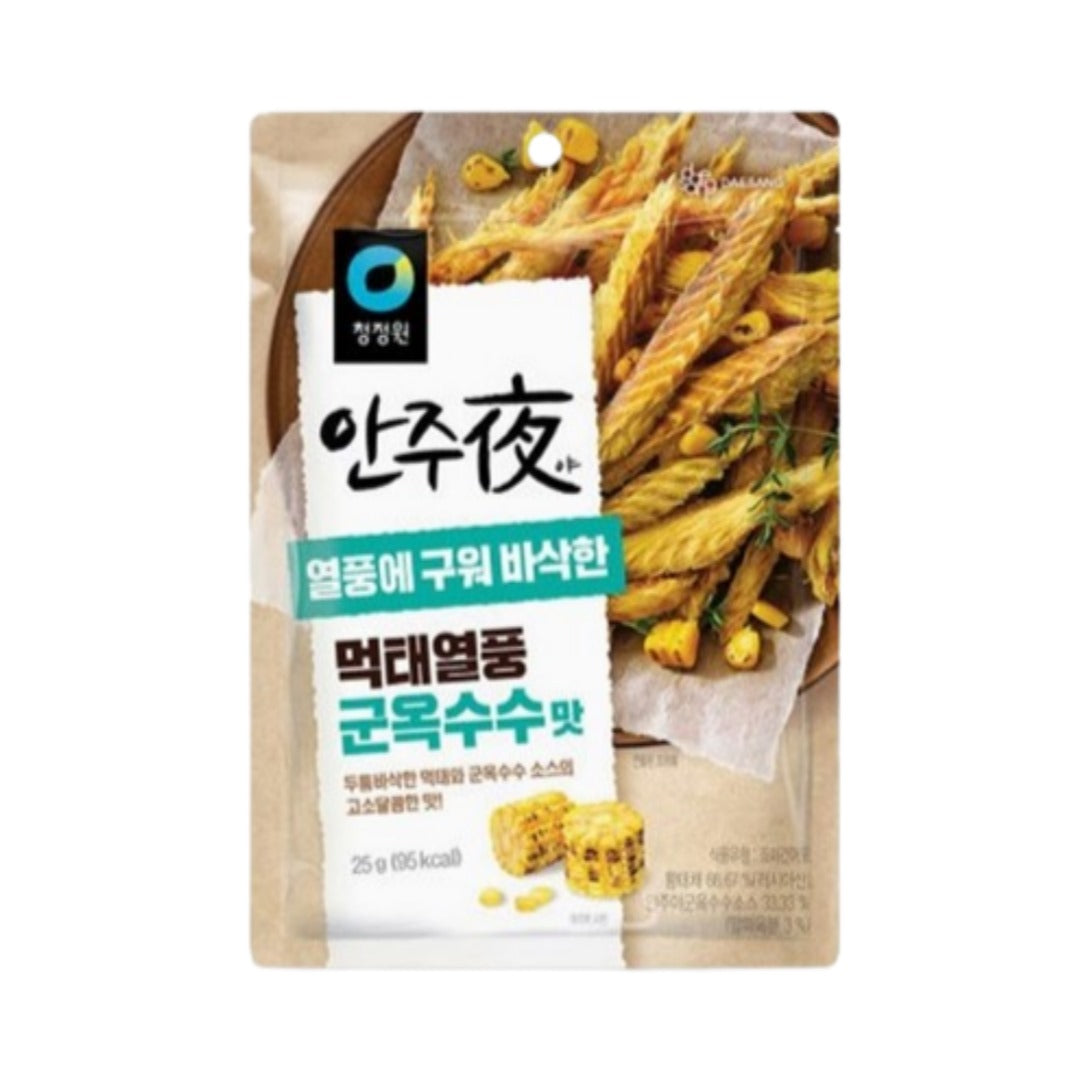 CJW - DRIED POLLACKSNACK(ROASTED CORN)25G / 청정원 안주夜 먹태열풍 군옥수수맛25g