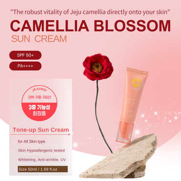 [Jejuindi] Camellia Blossom Sun Cream 50ml / 카멜리아 블러썸 선 크림