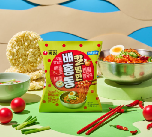 Nongshim Baehongdong Cold Bibim Noodles pack 128gx4ea/ 농심 배홍동 칼빔면 팩 128gx4개입입