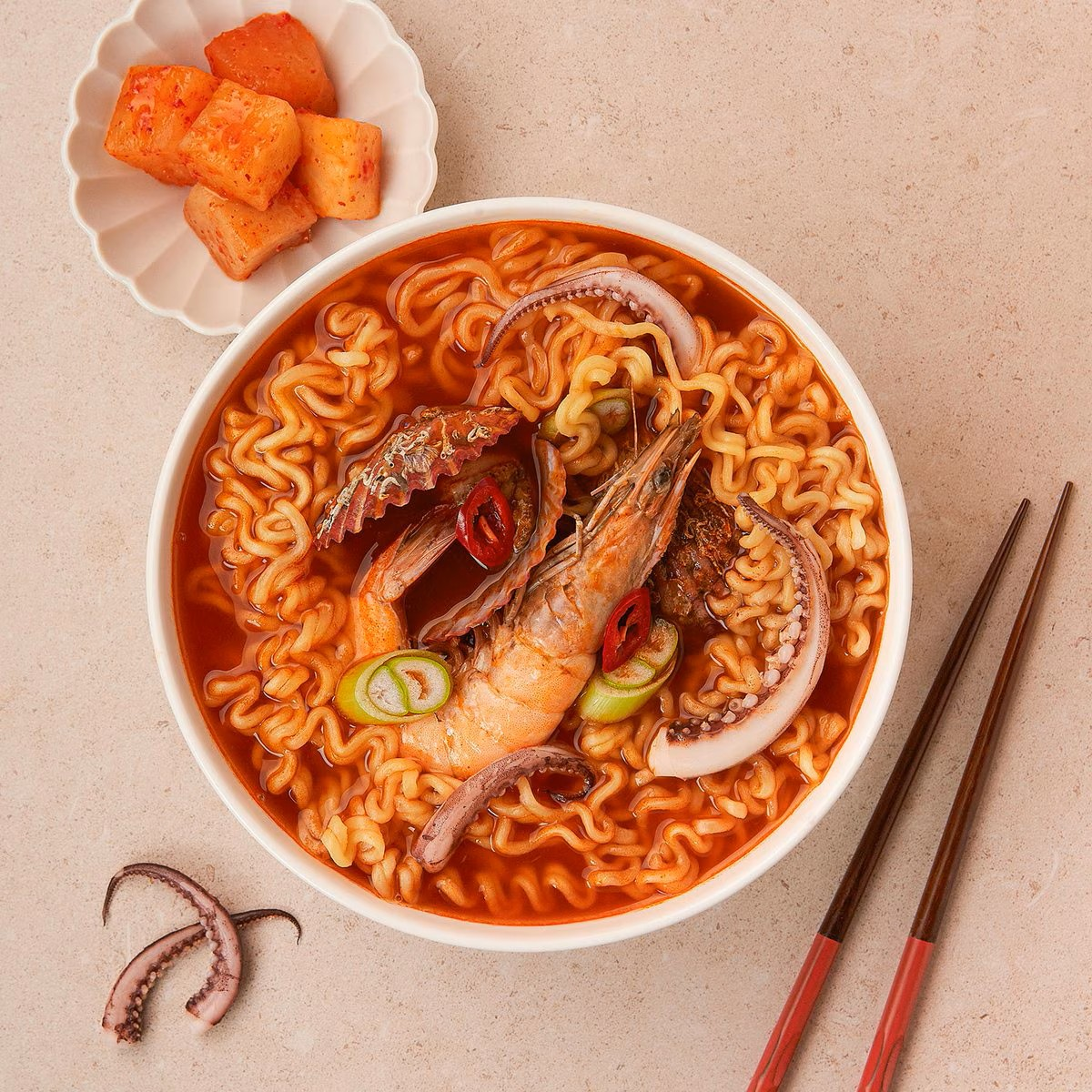 [OTOKI] Seafood Jjambbong Multi (120GX5) / 오뚜기 해물짬뽕 (120GX5)