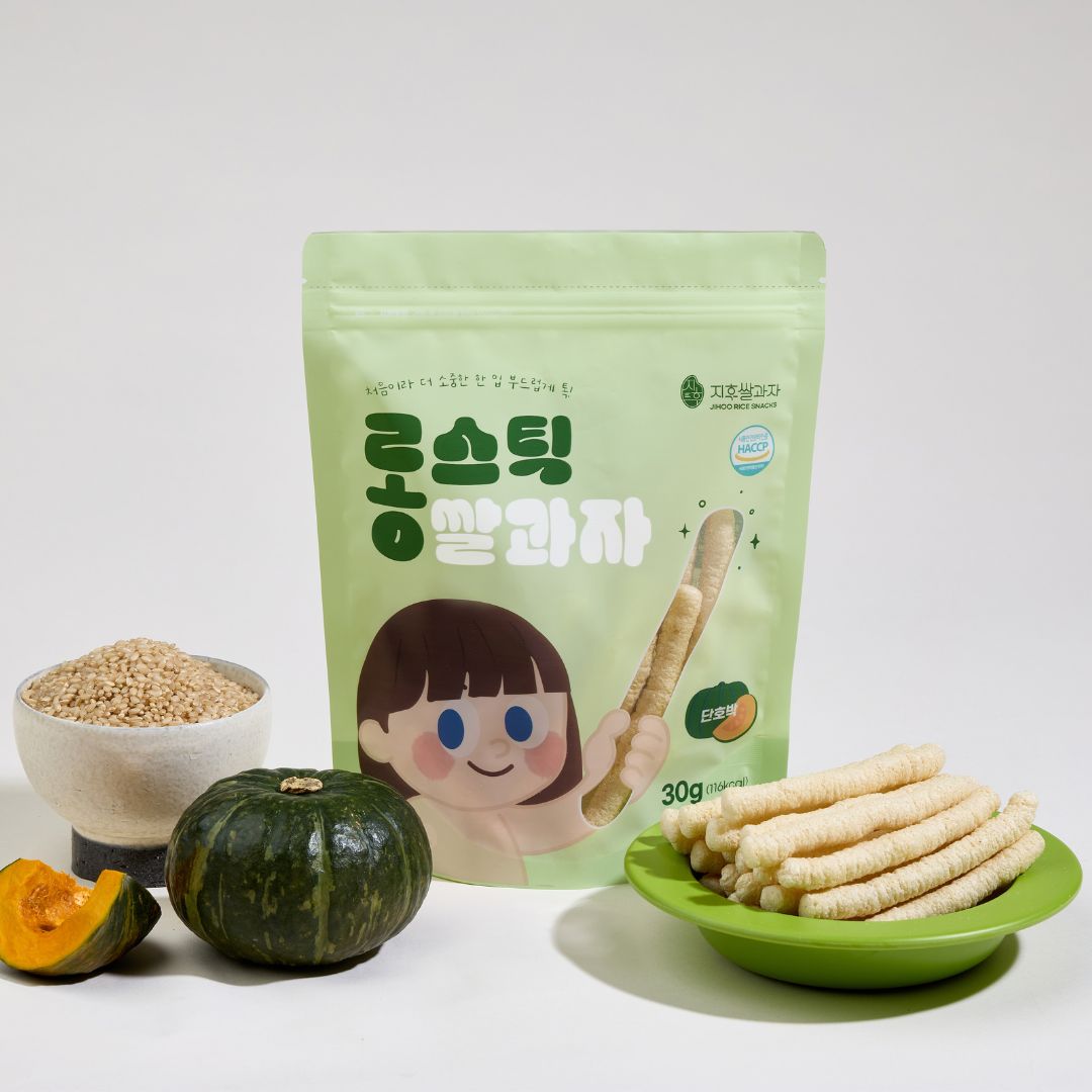 [JH]Baby Snack Long Stick Rice Cracker(Sweet Pumpkin/Purple Sweet Potato/Blueberry)30g 지후쌀과자 롱스틱 쌀과자(단호박/자색고구마/블루베리)30g
