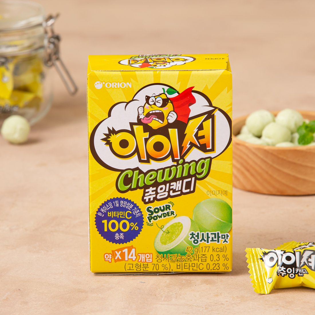 Sour Green apple Flavored Candy 아이셔 청사과맛 캔디