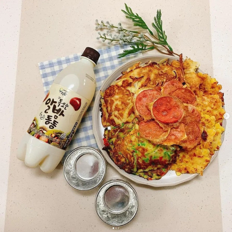 [Woorisul] Chestnut Makgeolli Rice Wine 750ml(Alc 6%) / 우리술 톡쏘는 알밤동동 막걸리 750ml (Alc 6%)