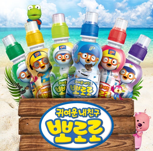 [Carton Deal] Pororo Drink 235mlx24Bottle (Blueberry / Milk / Shine Muscat / Apple / Strawberry / Peach)