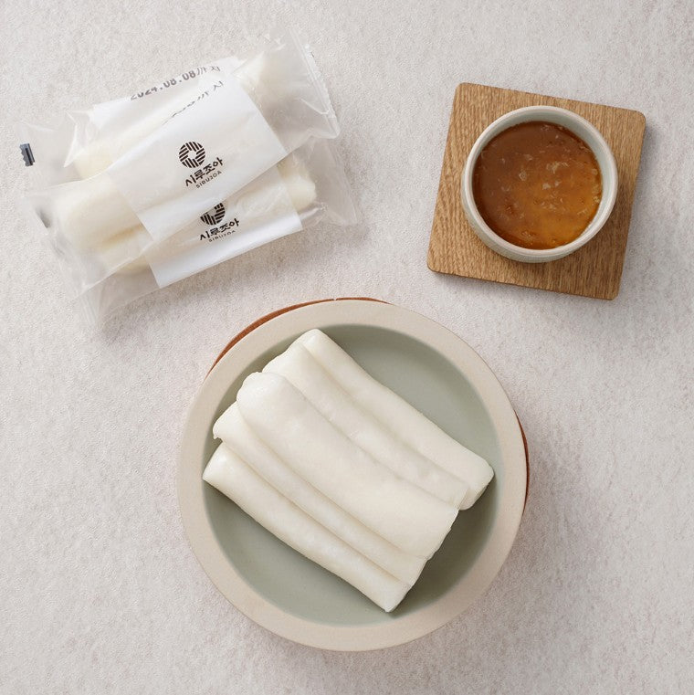 [Sirujoa] Unhardened White Bean Rice Cake Stick (6pcs,420g) / 시루조아 흰 가래떡 6개입 420g