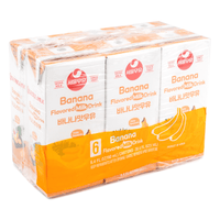 [Seoul Milk] Sterilized Milk Banana Flavored 190ml*6Packs / 서울우유 바나나맛 190ml*6개