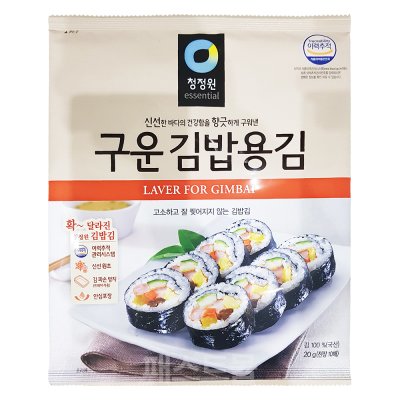 CJW Roasted Laver for Gimbab 구운김밥용김 1절*20매