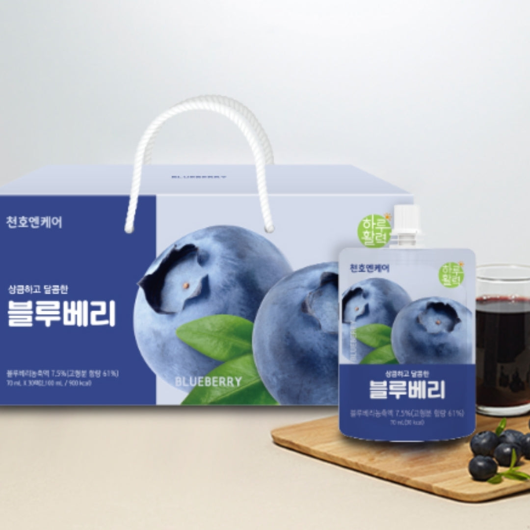 [CHUNHO N CARE] Blueberry Juice 1 Box (70ml*30pack) / 천호엔케어 하루활력 블루베리주스 1박스(30포) (Copy)