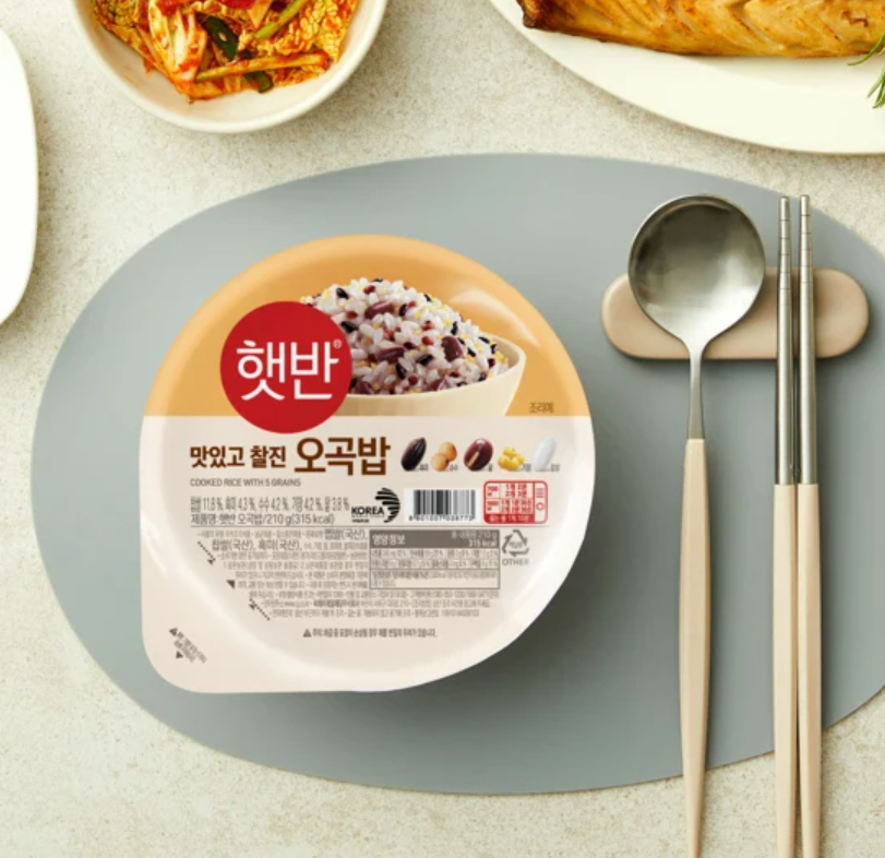 CJ Five Grain Cooked Rice 210g /CJ 햇반 맛있고 찰진 오곡밥 210g