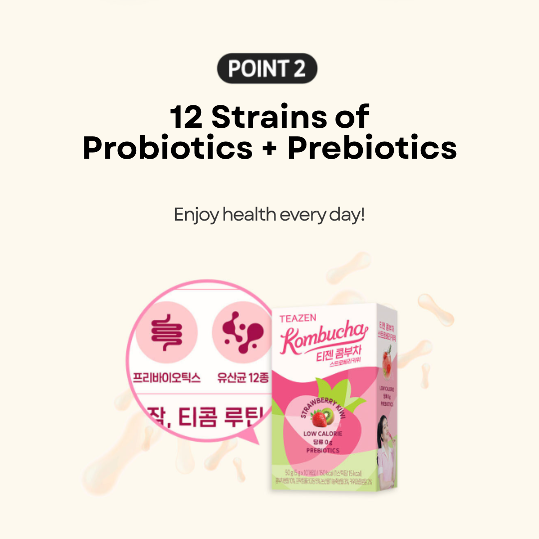 [SG Stock] TEAZEN Kombucha 10 Flavors (10T) / Korean Authentic Probiotic Drink | Slimming Iced Tea | Zero Sugar | Low calorie
